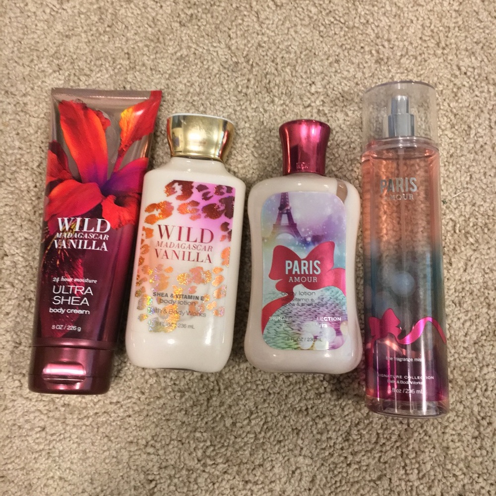 Bath and Body Paris Amour and Wild Vanilla